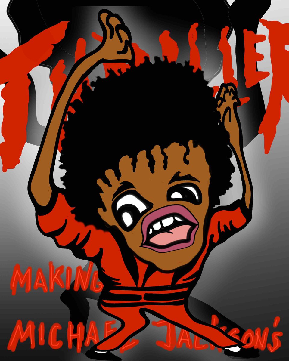 kanchanfunlife's tweet photo. Hi everybody! This is Michale Jackson the Thriller. 今日はチル・フロッグを投稿する予定でしたが、みんなハロウィン物で盛り上がってるので急遽スリラー描きました。#michalejackson #thriller
#illustration #マイケル・ジャクソン #スリラー https://t.co/h2q8fjHD3n