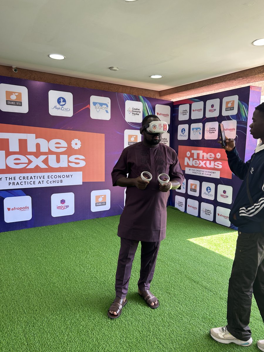 CcHUBCreative's tweet photo. It's the last day of The Nexus Showcase by @Cc_HUB's #CreativeEconomyPractice at #Afropolis
Don’t miss this opportunity to experience #Africanstorytelling like never before, where art, tech, and innovation meet through AI, Extended Reality, and Animation. https://t.co/hmNftXQrH2