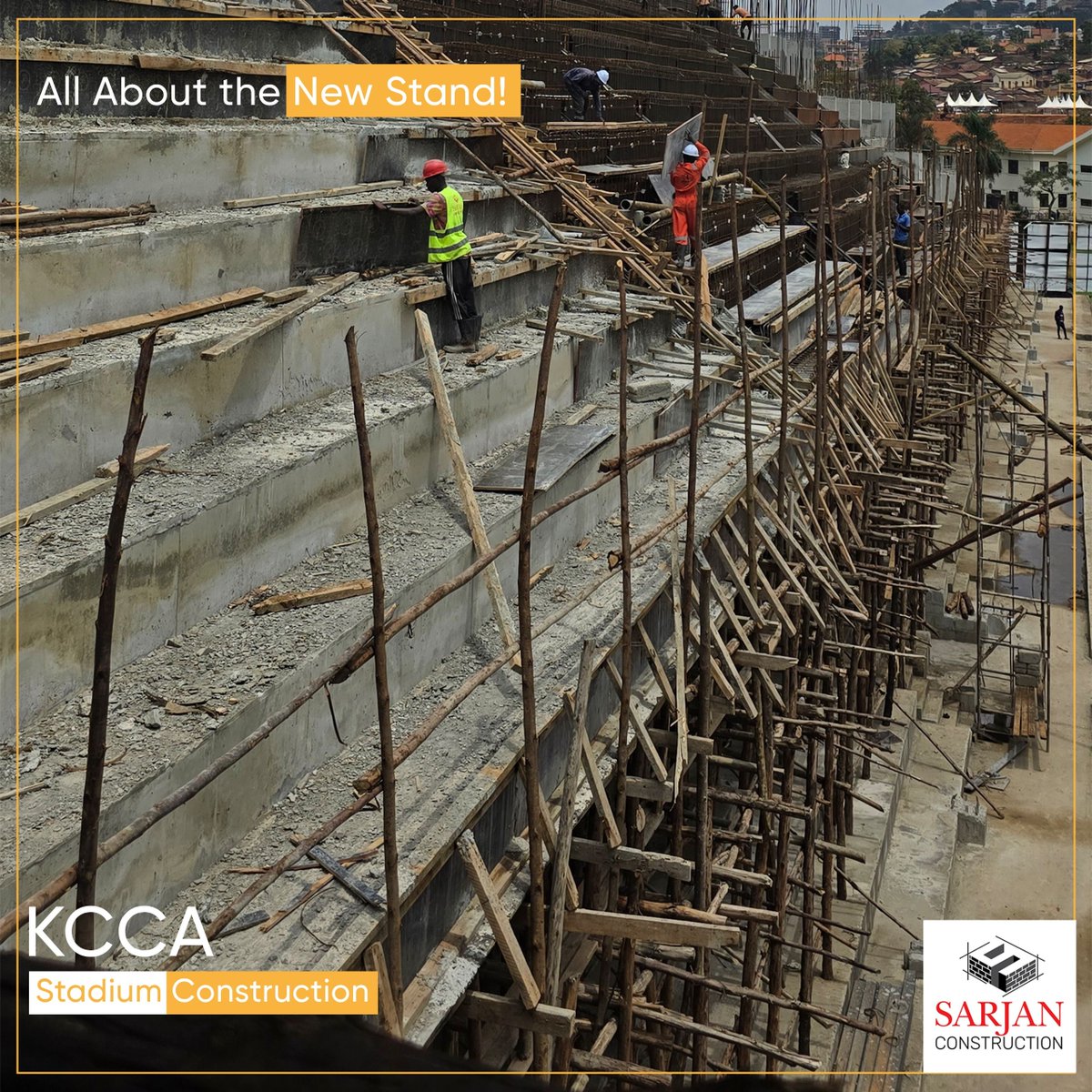 Sarjanugandaltd's tweet photo. Can you imagine cheering for KCCA FC from the new Primary Stand? We’re making it big enough for 10,000 fans! It’s going to be the best place to watch the game. Stay tuned !
#KCCAFC #StadiumConstruction #SarjanConstructionUganda #PrimaryStand #KCCAStadium #FootballPassion https://t.co/mv3Tdgaan8