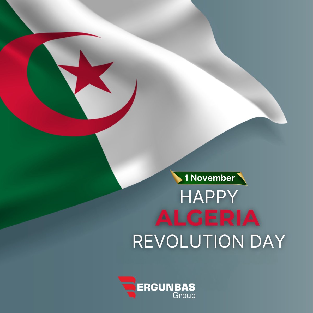 Cezayir Milli Günü Kutlu Olsun 🇩🇿

Happy Algeria Revolution Day

Joyeuse Fête de la Révolution Algérienne

#AlgeriaRevolutionDay