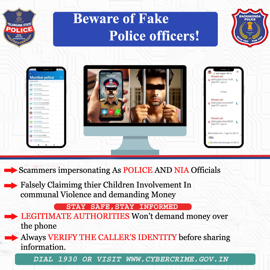 #Rachakonda cyber crimes
📷Be alert!
#Report Cyber crime complaints at  #Dial 1930  #cybercrime at cybercrime.gov.in <a href="/RachakondaCop/">Rachakonda Police</a> 
Our Official Pages links  : 
Face book : facebook.com/cybercell.rach….
You tube : youtube.com/@CyberCrimeRac…
Instagram : instagram.com/cybercrime_rac…