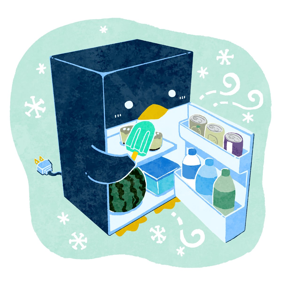 omutama_studio's tweet photo. こちらのキャラクターコンテストで佳作をいただきました。ありがとうございます！もしもこんな生物が実際にいたらどんな生態だろうか……と想像を膨らませて描くのが楽しかったです🐧 https://t.co/wwzeFOPb4a