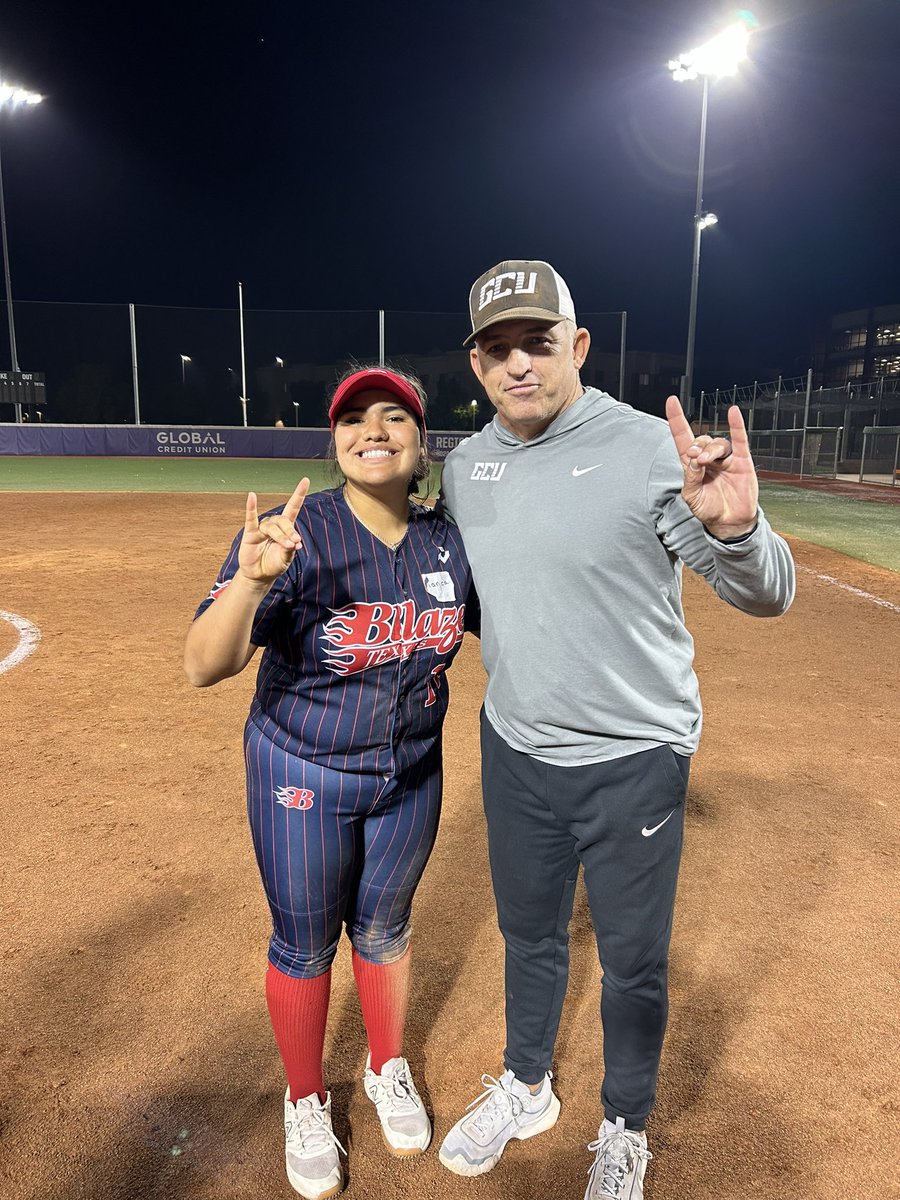 I had a scary good time tonight at the <a href="/GCU_Softball/">GCU Softball</a> camp, It was so wonderful interacting with the coaches and getting a look at their beautiful campus! I can’t wait for a chance to come back! Lopes up! 💜 #halloween2024 👻 
<a href="/txblazegold16/">Texas Blaze 16U Gold</a> 
<a href="/BlazeFastpitch/">Texas Blaze</a> 
<a href="/ElginSoftball/">Elgin Softball</a>