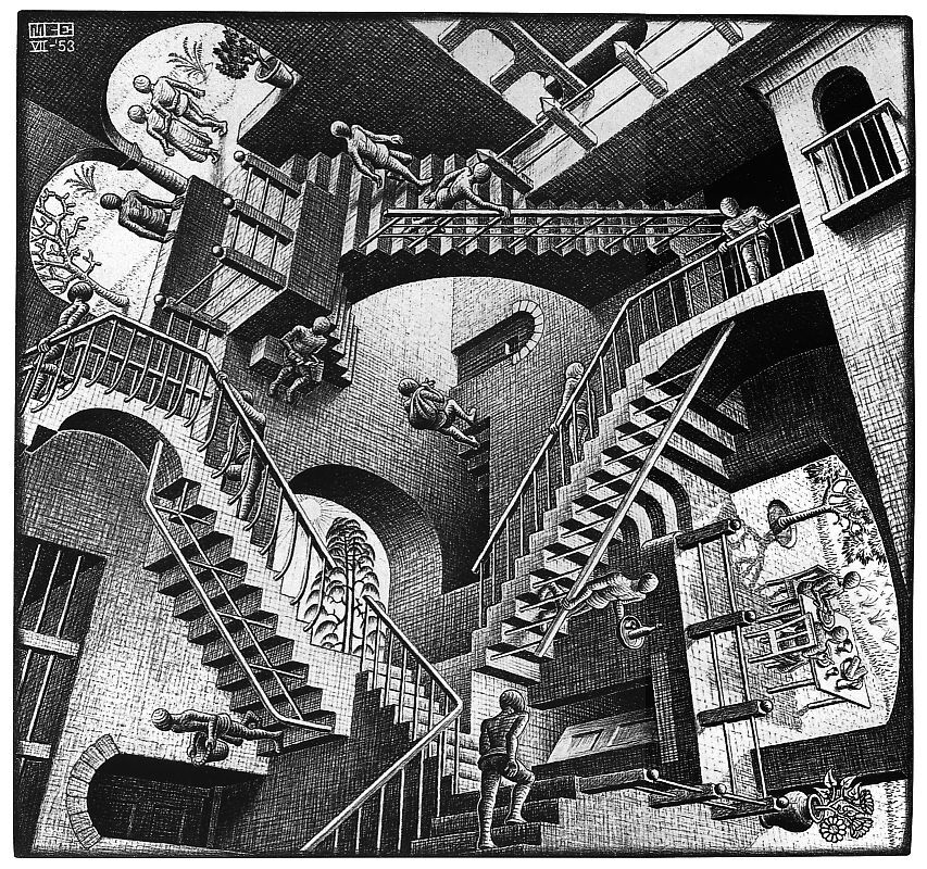 Relativity lattice #artbots #escher