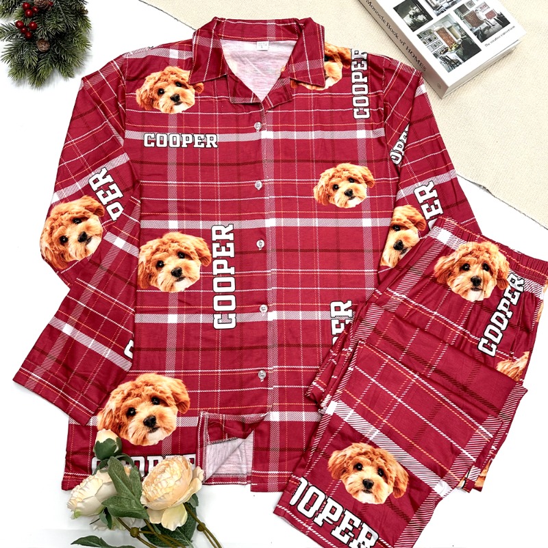 GeckoCustomShop's tweet photo. Christmas Gift: Pajamas with Your Dog's Face!🎁🧑🎄
🐾🎄🐾 #christmas #pet #cat #dog #catsofX #catstagram #catlover #sweatpant #uploadphoto #customportrait #Geckocustom