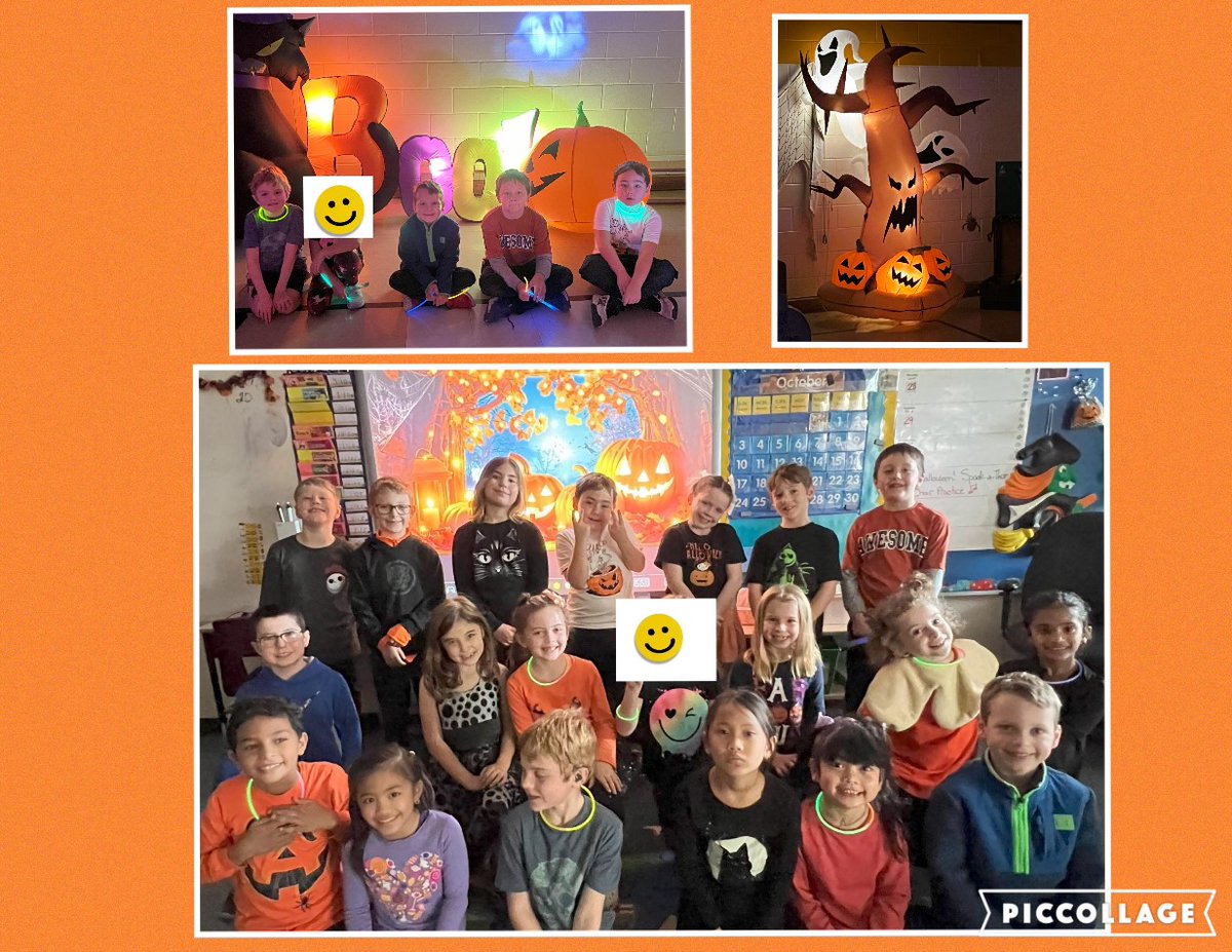 mclaughl10's tweet photo. Happy Halloween!  Gr. 2 students enjoyed a wonderful AOS Spook-a-thon fundraiser.  Thank you to everyone for the fantastic decorations, activities, and prizes!  The smiles on their faces says it all! 😍@alcdsb @alcdsb_abos https://t.co/kmI4lazNWj