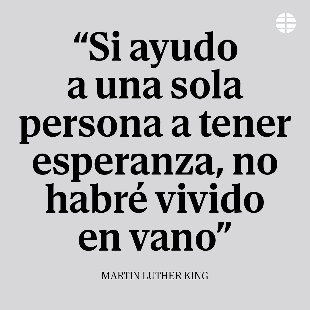 elmundoes's tweet image. Nuestra frase del día 

✍️ Martin Luther King
