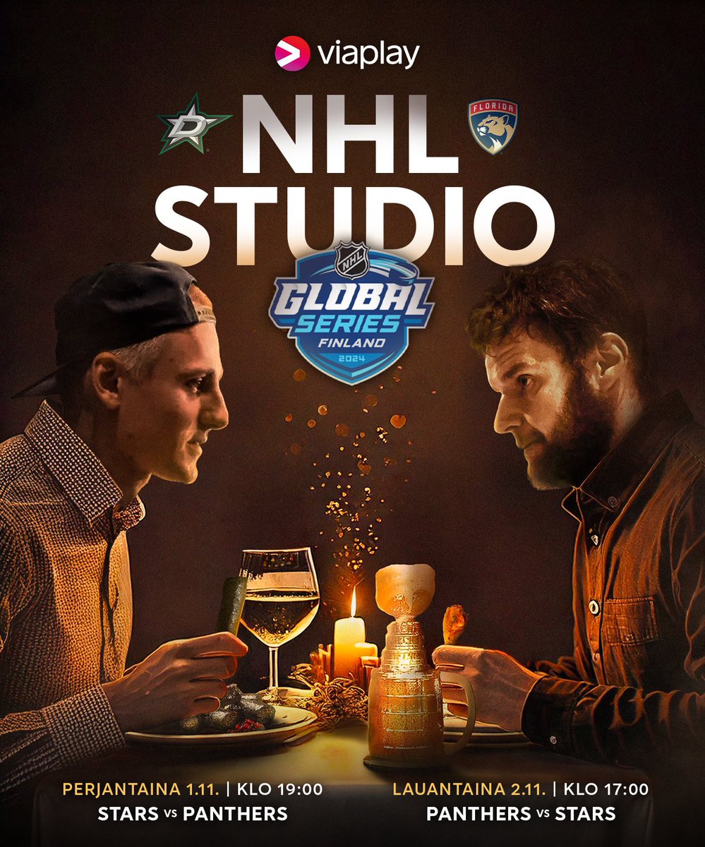 OSA 1 TÄNÄ ILTANA!

Viaplayn studio Tampereella ja Vallilassa starttaa klo 19:00.

🏒 Dallas vs. Florida
📺 Viaplay &amp; V sport 1

🎥 <a href="/TuomasMeling/">Tuomas Meling</a>, <a href="/vaananenossi/">Ossi Väänänen</a> ja Mikko Lehtonen &amp; <a href="/IiroHarjula/">Iiro Harjula</a> ja <a href="/JusaJokinen36/">Jussi Jokinen</a> 
🎙️ <a href="/makinenantti/">Antti Mäkinen</a> 

#NHLfi #NHLGlobalSeries