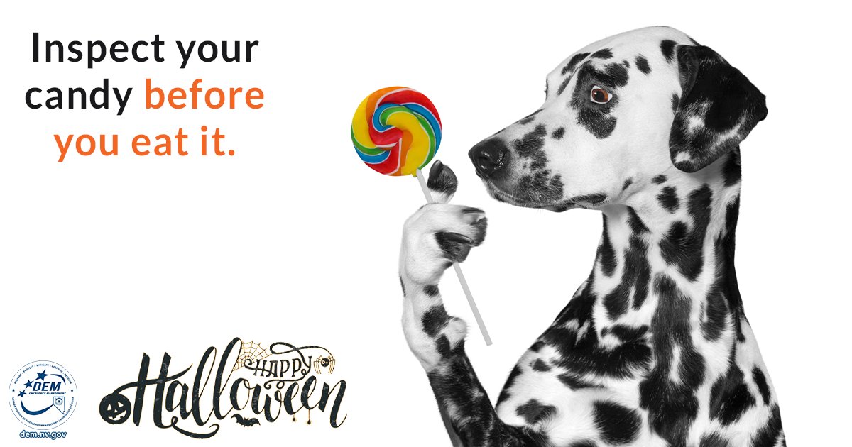 NVEmergencyMgmt's tweet image. Before enjoying those sweet treats this Halloween, take a moment to inspect your candy! 

Make sure all treats are properly sealed and safe to eat. Stay safe this Halloween! 🎃 #CheckYourCandy
