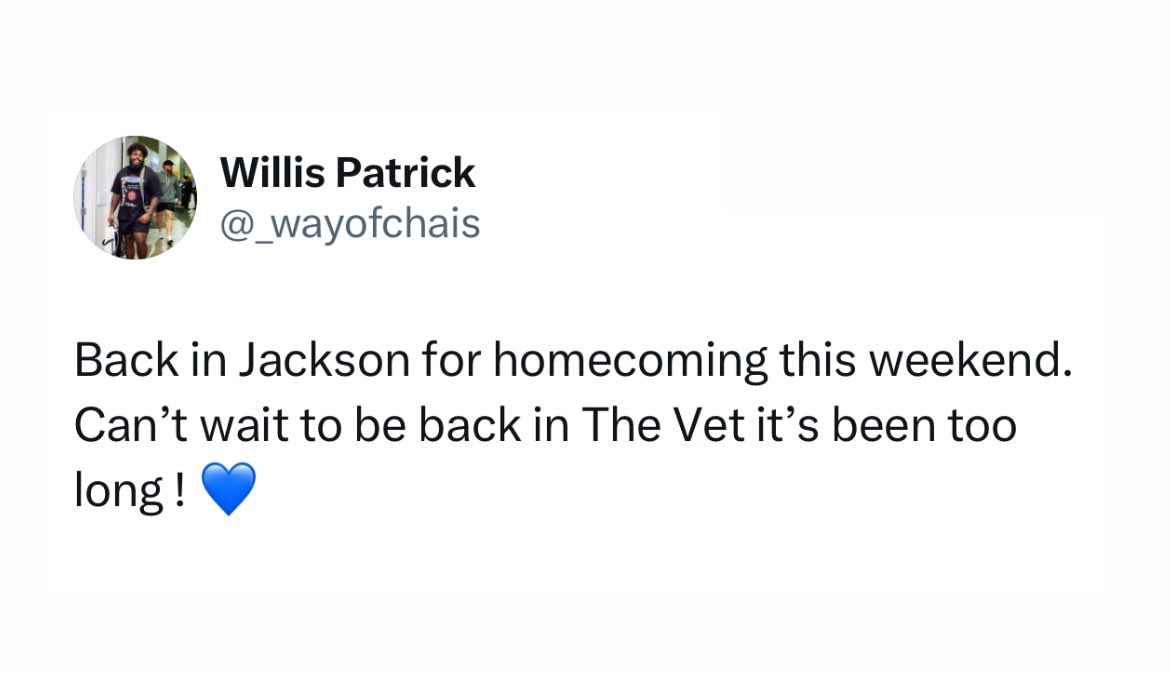 Alumni status! <a href="/_wayofchais/">Willis Patrick</a> 👊🏽