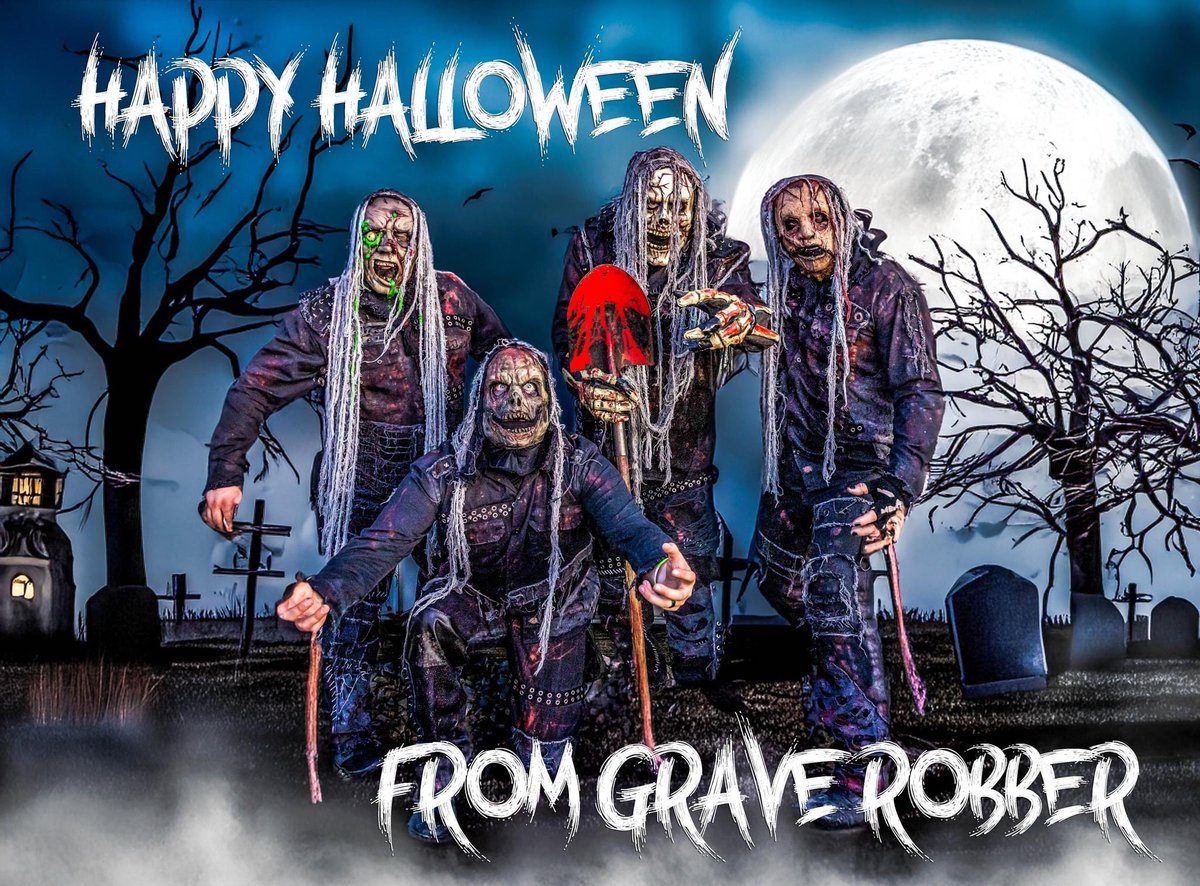 Grave Robber wish you a Happy Halloween. Hope you had an awesome day! Whether you engage in the day’s festivities or not, this is the day THE REANIMATOR has made and we will rock and be glad this day!
 
#horrorpunk #punkrock #horror #halloween