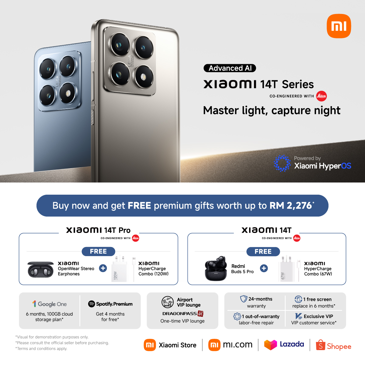XiaomiMalaysia's tweet photo. The ultimate smartphone for photography lovers starting from RM1,899! Capture the night like never before with the professional Leica Summilux Lens, co-engineered with Leica. 

https://t.co/abW9xhJxnR

#XiaomiMalaysia #XiaomiLaunch #Xiaomi14TSeries #OnlyAtNight #AdvanceAI https://t.co/geJqDHyS3R