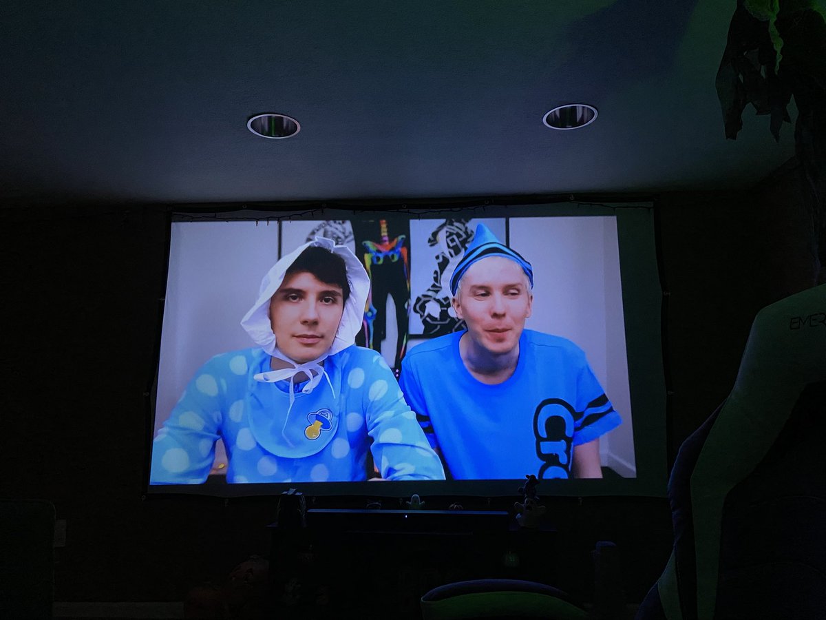 maddyhandeland's tweet photo. @danielhowell &amp; @AmazingPhil on the projector for the first time https://t.co/y0itk5N0Nm