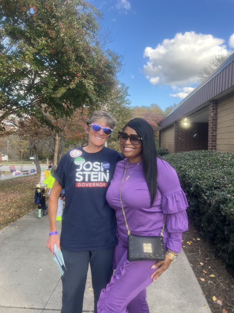 priceyharrison's tweet image. It’s been great hitting the campaign trail this week. Working hard to elect #Democrats up and down the ballot. Pictured below with an excited first time voter and one of my oldest supporters,Kathleen Mitchell. #TurnNCBlue #We’reNotGoingBack ⁦@NCDemParty⁩ #ncpol #HarrisWalz