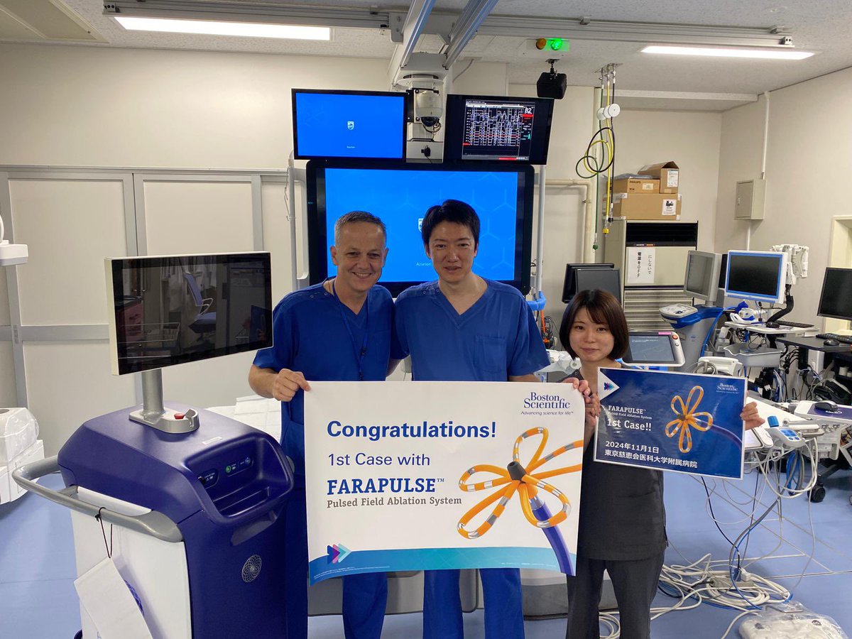 Daniel Scherr (@danielscherr3) on Twitter photo 1st day of #Farapulse AF ablation in Japan! Honored to support the great Jikei Med Univ HospTokyo team as proctor. Congrats to <a href="/MichifumiTokuda/">Michifumi Tokuda (徳田道史) @慈恵医大/EP大学/心電図検定委員🕊️</a> + Prof Yamane <a href="/nathhillier/">Nathan Hillier</a> #EPeeps <a href="/MedUniGraz/">Med Uni Graz</a> <a href="/purerfellner/">Dr. Helmut Pürerfellner</a> <a href="/jongichun/">Julian Chun</a> <a href="/CarolineBravo7/">Caroline Bravo</a> <a href="/AAuricchioMD/">Angelo Auricchio</a> <a href="/Mel_Gunawardene/">Melanie Gunawardene</a> <a href="/_CharlesEggert/">Charles Eggert</a> 1st day of #Farapulse AF ablation in Japan! Honored to support the great Jikei Med Univ HospTokyo team as proctor. Congrats to <a href="/MichifumiTokuda/">Michifumi Tokuda (徳田道史) @慈恵医大/EP大学/心電図検定委員🕊️</a> + Prof Yamane <a href="/nathhillier/">Nathan Hillier</a> #EPeeps <a href="/MedUniGraz/">Med Uni Graz</a> <a href="/purerfellner/">Dr. Helmut Pürerfellner</a> <a href="/jongichun/">Julian Chun</a> <a href="/CarolineBravo7/">Caroline Bravo</a> <a href="/AAuricchioMD/">Angelo Auricchio</a> <a href="/Mel_Gunawardene/">Melanie Gunawardene</a> <a href="/_CharlesEggert/">Charles Eggert</a>