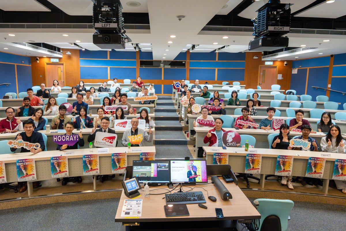 CityuTiger's tweet photo. A big thank you to Professor Lambert Chan for his inspiring talk on “Pursuance of Success in Life”. Let’s lead meaningful lives and make a positive impact on society.

Stay tuned for other CityUHK Tiger Featured Talks!

#CityUHK #CityUHKTiger https://t.co/tArofwM8fU