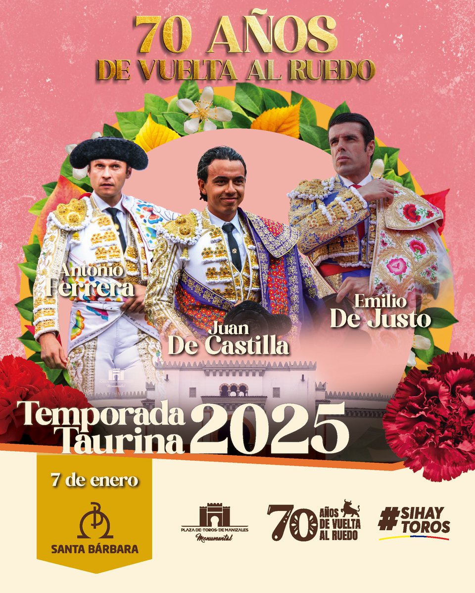 cormanizales's tweet photo. Descubre los carteles oficiales de la Feria Taurina de Manizales en su 70° edición 🐂

#SIHAYTOROS

Abónate con descuentos cercanos al 10% 📲
https://t.co/lJ4oxT6a7q
Oficinas de la Plaza de Toros
Whatsapp 312 845 56 08 o llámanos 311 639 14 81 https://t.co/GX0oKptsJF