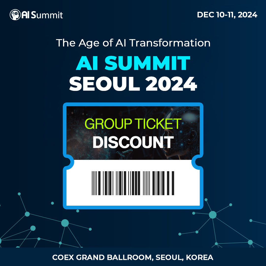 In the fast-evolving world of AI, harnessing AI for organizational innovation is essential.

AI Summit offers group discount for teams looking to advance their AI transformation.

👉 Inquire here: aisummitseoul.com/group-registra…