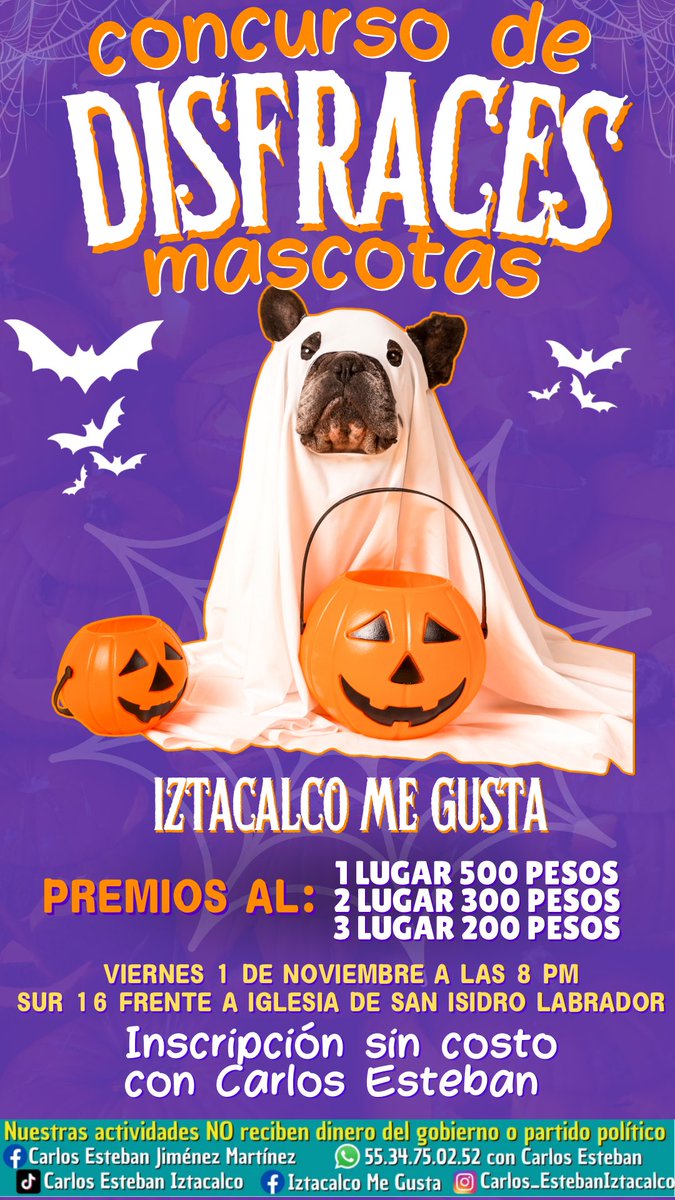 CarlosEstebanJM's tweet photo. Iztacalco Me Gusta
Concurso de Mascotas https://t.co/VLxux3ZTFZ