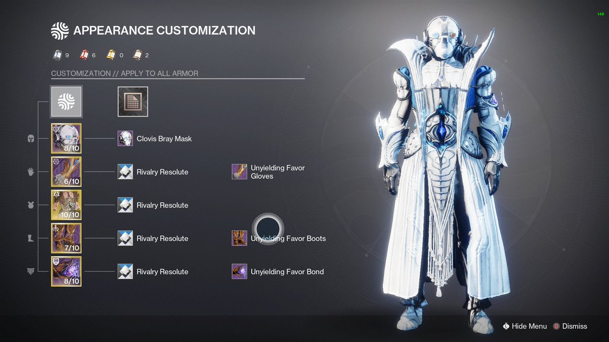 Biddle078's tweet photo. If Clovis Bray was a Warlock, I think it would look something like this! Thoughts? My fashion game is not the best but I think this is my best work! #FOTLFashion2024 @A_dmg04 @Destiny2Team https://t.co/7QLXcfhVs5