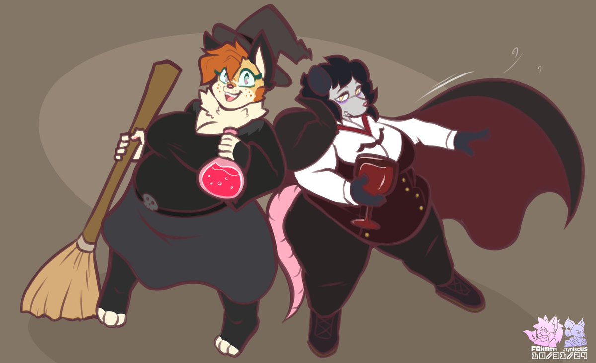 - Spooky duo! -

Sketch for <a href="/ThatFluffyCorgi/">Faira!! 🏳️‍⚧️</a>
Thanks for the support!