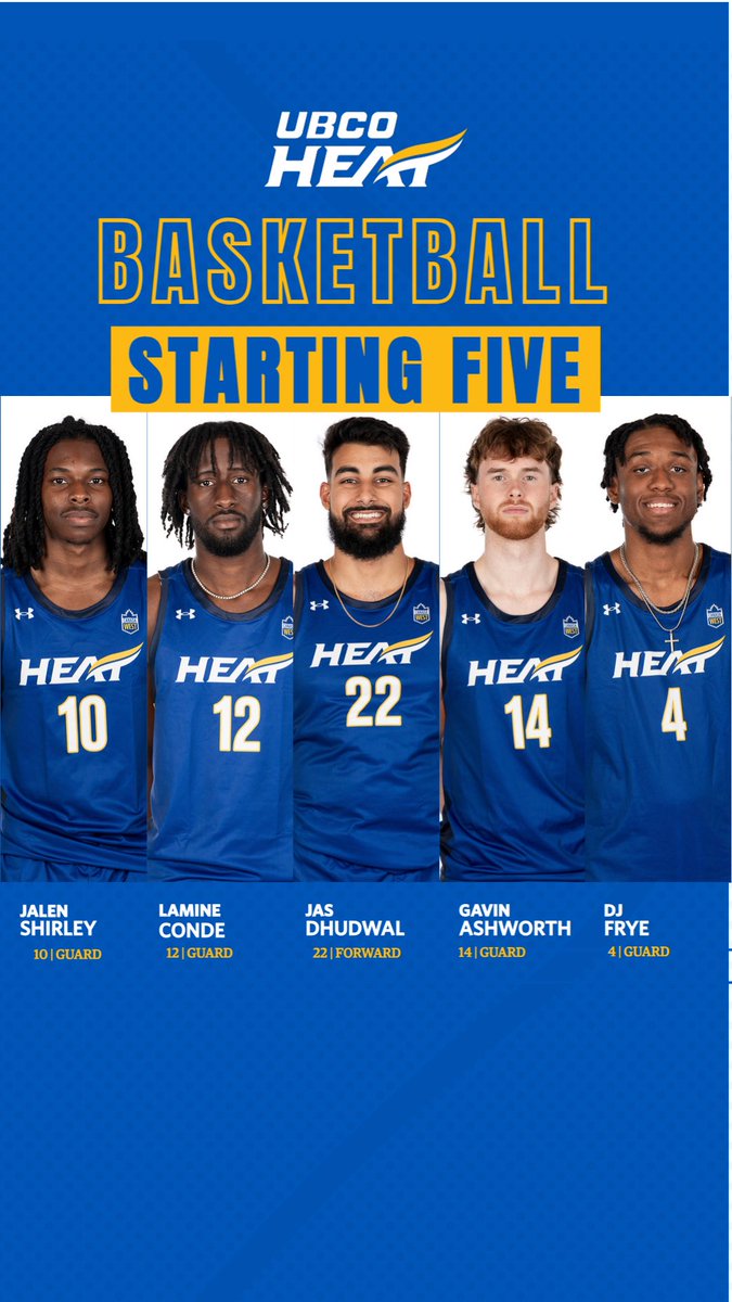 UBCOHeat's tweet photo. M🏀| STARTING V

Men’s basketball is back and ready to tip off the chase for victory as we open the 2024-25 season against the  @GoTRUWolfPack. 🔥🔥

#GoHeatGo | #UBCOvsTRU https://t.co/A9dUlJmLcv