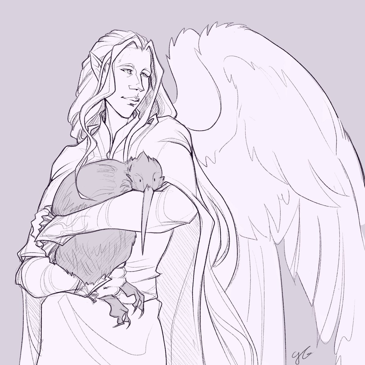 rafiel hanging out with flightless birds