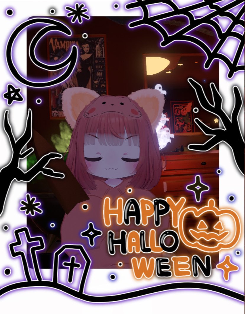 Happy Halloween!!🎃 NOW GIVE ME ALL YOUR CANDY!!!
#HappyHalloween #VRChat #spooky