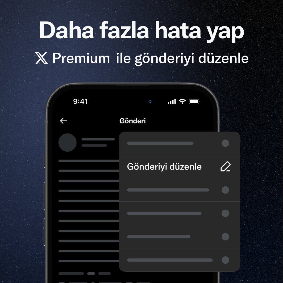 premium's tweet photo. Gönderiyi Düzenle özelliğine erişmek ve 25.000 karaktere kadar Daha Uzun Gönderiler yayınlamak için Premium'a abone ol.