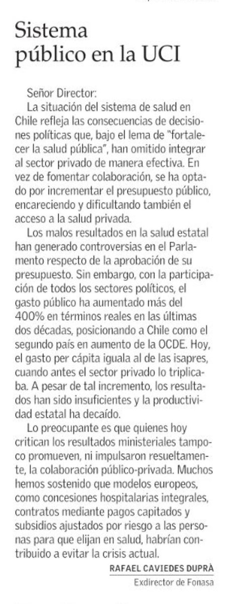 Sistema público en la UCI
