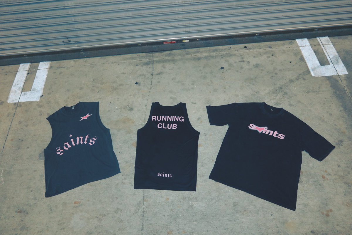 vergaraofficial's tweet photo. Saints Running Club merch in bio https://t.co/N0Qecv6cDr