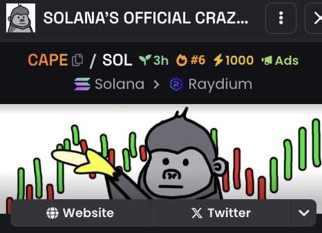 #6 on <a href="/dexscreener/">DEX Screener</a> 

1000 boosts

3 hours old.

The craziness is yet to unfold. The official Solana Github links to us. 

github.com/solana-labs/ec…
