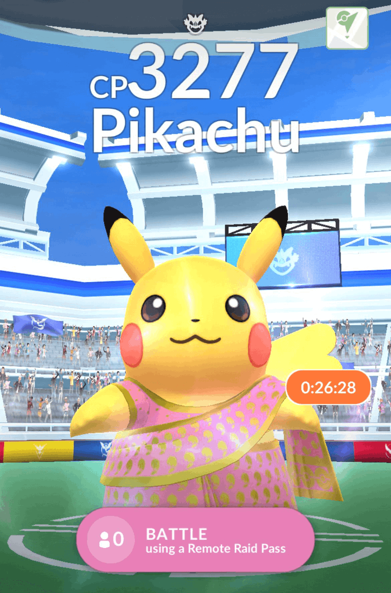 ✅インドピカチュウ❣️✅ インド限定イベント「光のフェスティバル」にて、「サリーを着た