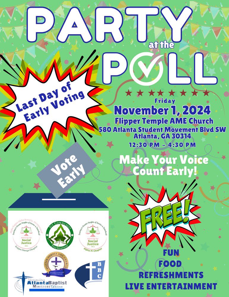 FlipperTemple's tweet photo. #EarlyVoting #Gotv #Soulstothepolls https://t.co/bvEVPP6MoV