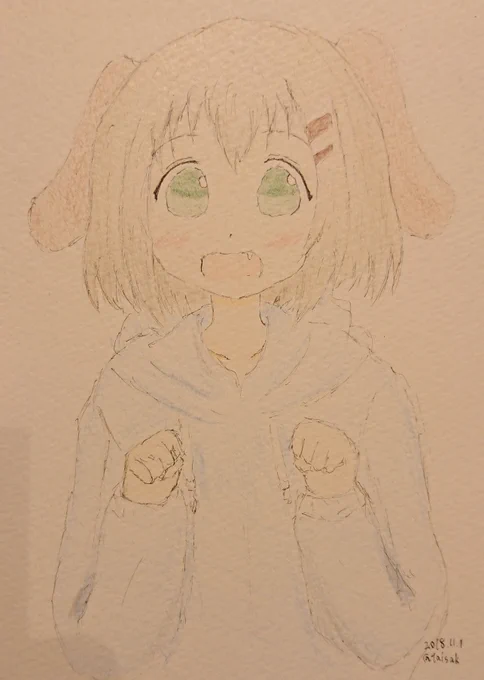 犬の日ってことで犬耳イラスト貼っとくか...(垂れ耳多いのはダックス飼ってた影響)