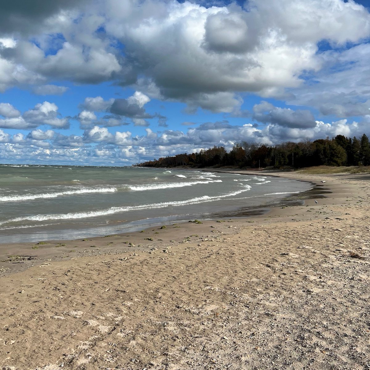 mcbitton
Great day for @lauriergeogenv Coastal Processes and Landform students to get out to Lake Huron to see several different prograding and eroding shorelines between Point Clark and Kettle Point, ON. Even saw some #greatlakessurfing!

#CoastalLaurier
#greatlakes
#laurier