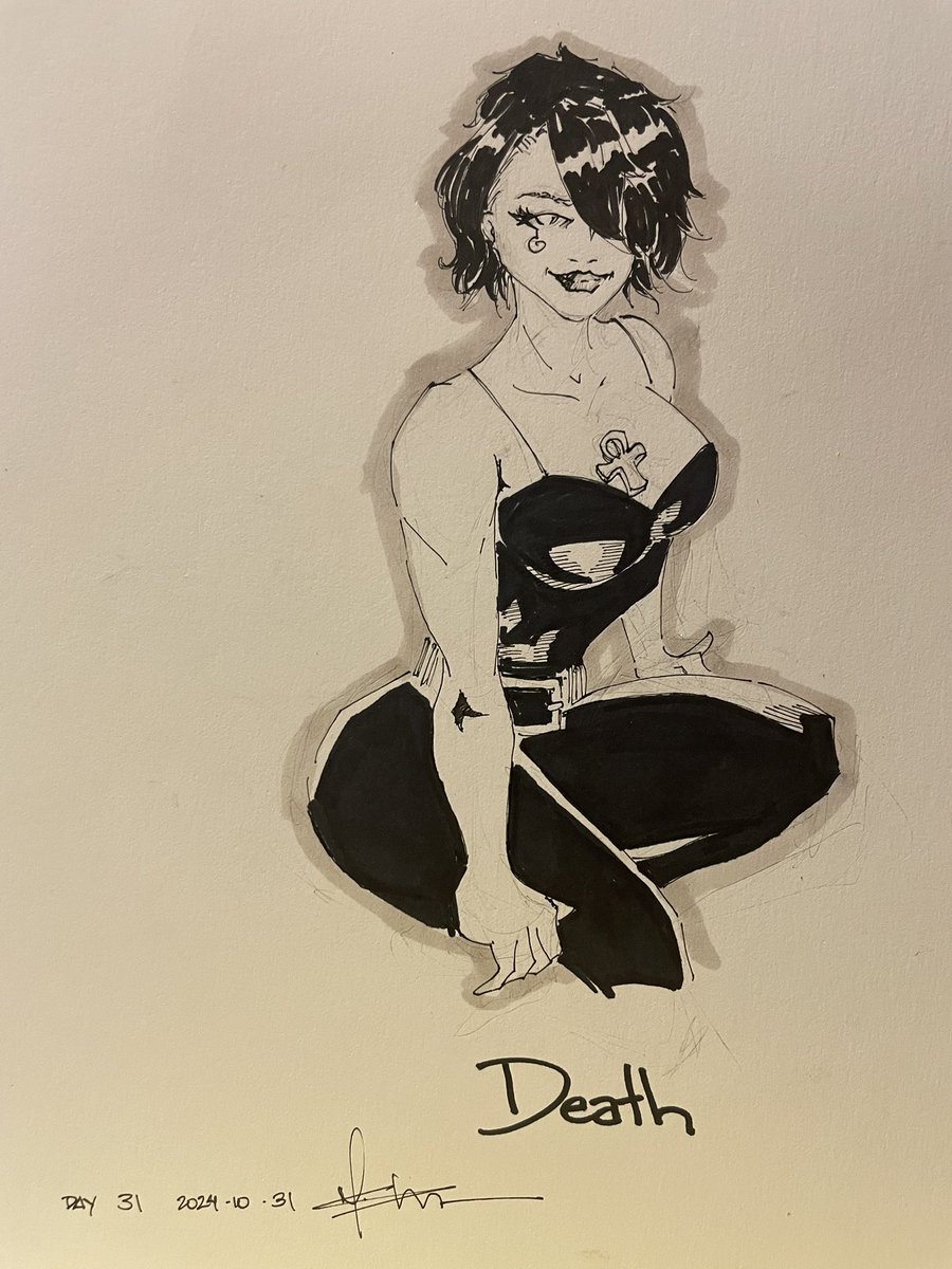 Last day of Artober, featuring my favourite character;
Death of the Endless.
,
#art #fanart #artober #dailysketchchallenge #dailysketch #dccomics #death #deathoftheendless
