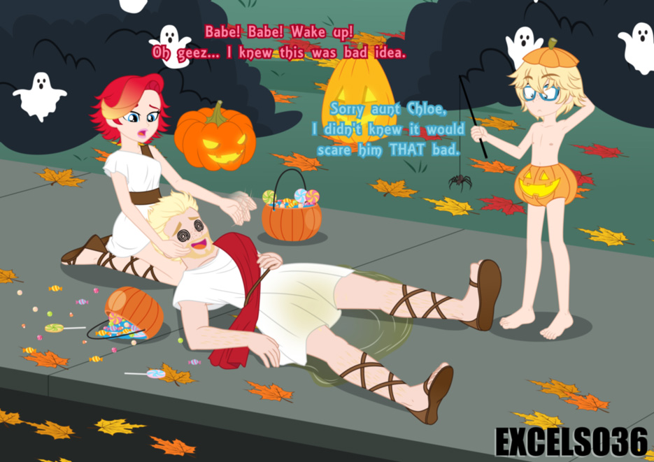 Excelso36's tweet photo. Commission: Halloween hijinx 2024/4 https://t.co/RFfilYbLd0