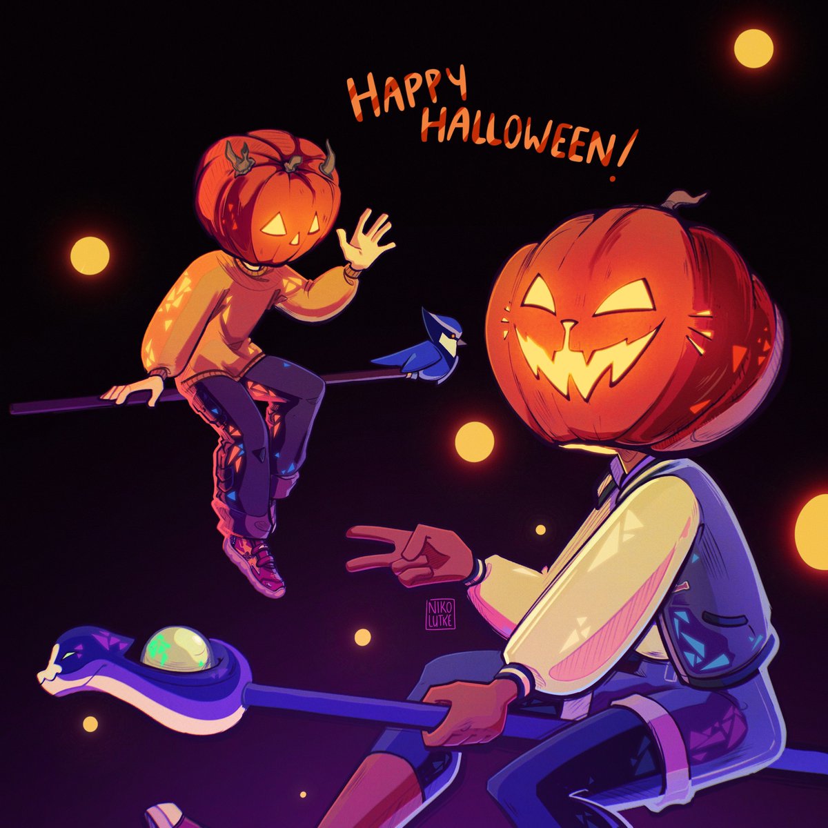 nikolutke's tweet photo. HAPPY HALLOWEEN! 
#TheOwlHouse #pittwins https://t.co/rqZdtaOIKK