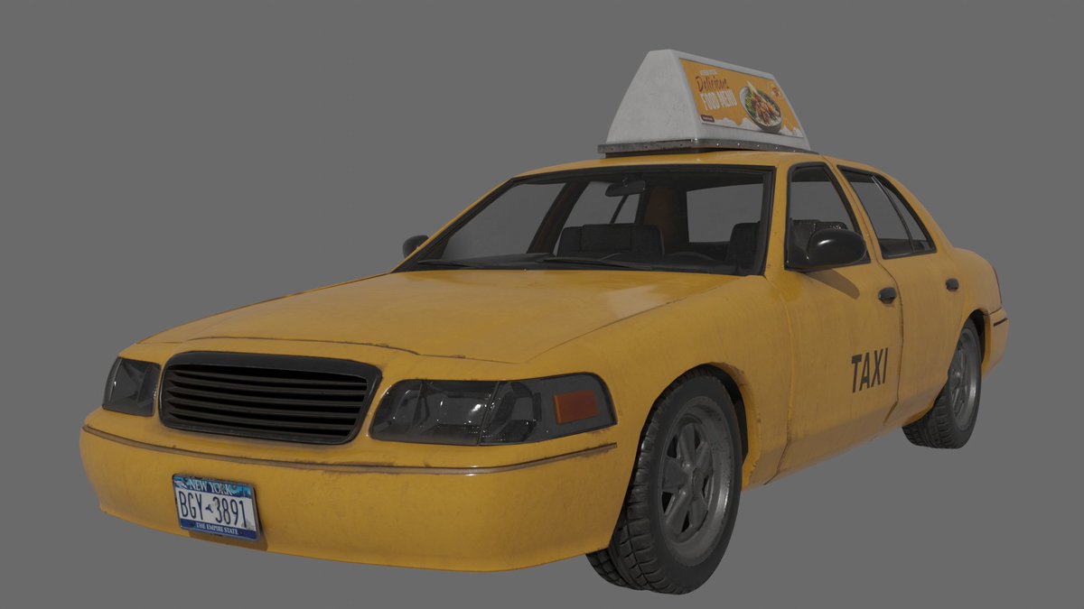 papayadigital's tweet image. PBR taxi published on #cgtrader #blendermarket #blender #3d #turbosquid