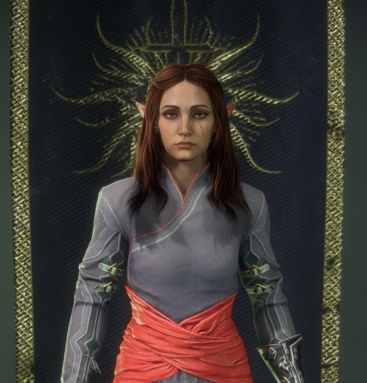 LochNessLex's tweet photo. Also my girl 10 years later 😭😭😭😭 #veilguardspoilers https://t.co/jifYPo695R