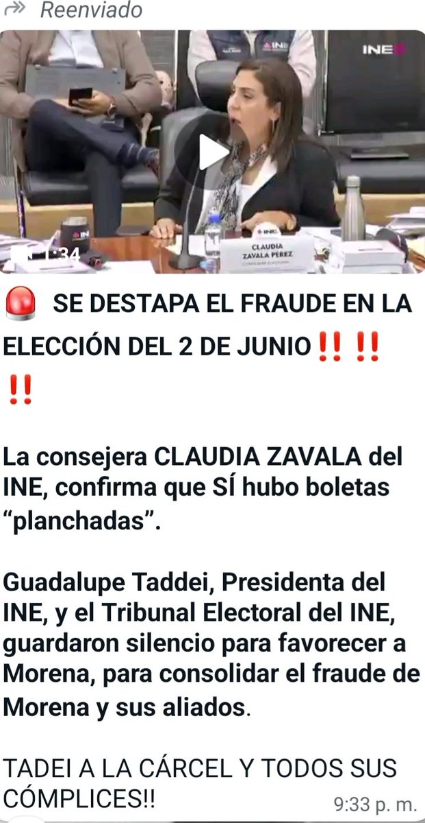 Se destapa el #FraudeDe las Elrcciones 2 de Junio 2024 
@GuadalupeTadei #ALaCarcel 
<a href="/SCJN/">Suprema Corte</a> todos destituidos
