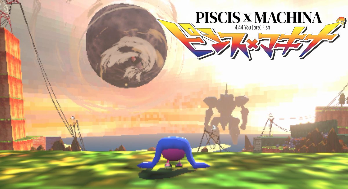 A fishing game at the end of the world. Quietly contemplate the meaning of life. Fish yourself and helpful items across your trash island. Collect Coherence Cores. Save the planet?

Piscis x Machina by
<a href="/flowt_x/">Flowt</a>
<a href="/GodJammit/">Tyler (gamedev) Tomaseski</a>
<a href="/sheridangreen/">Sher 🌟</a>

pizzapranks.itch.io/indiepocalypse…