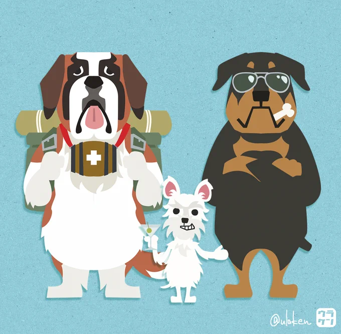 犬の日だけど、あんま犬描いたことないなーと思ったら、何年も前にガッツリ何種類も描いたのがあった。#犬の日 