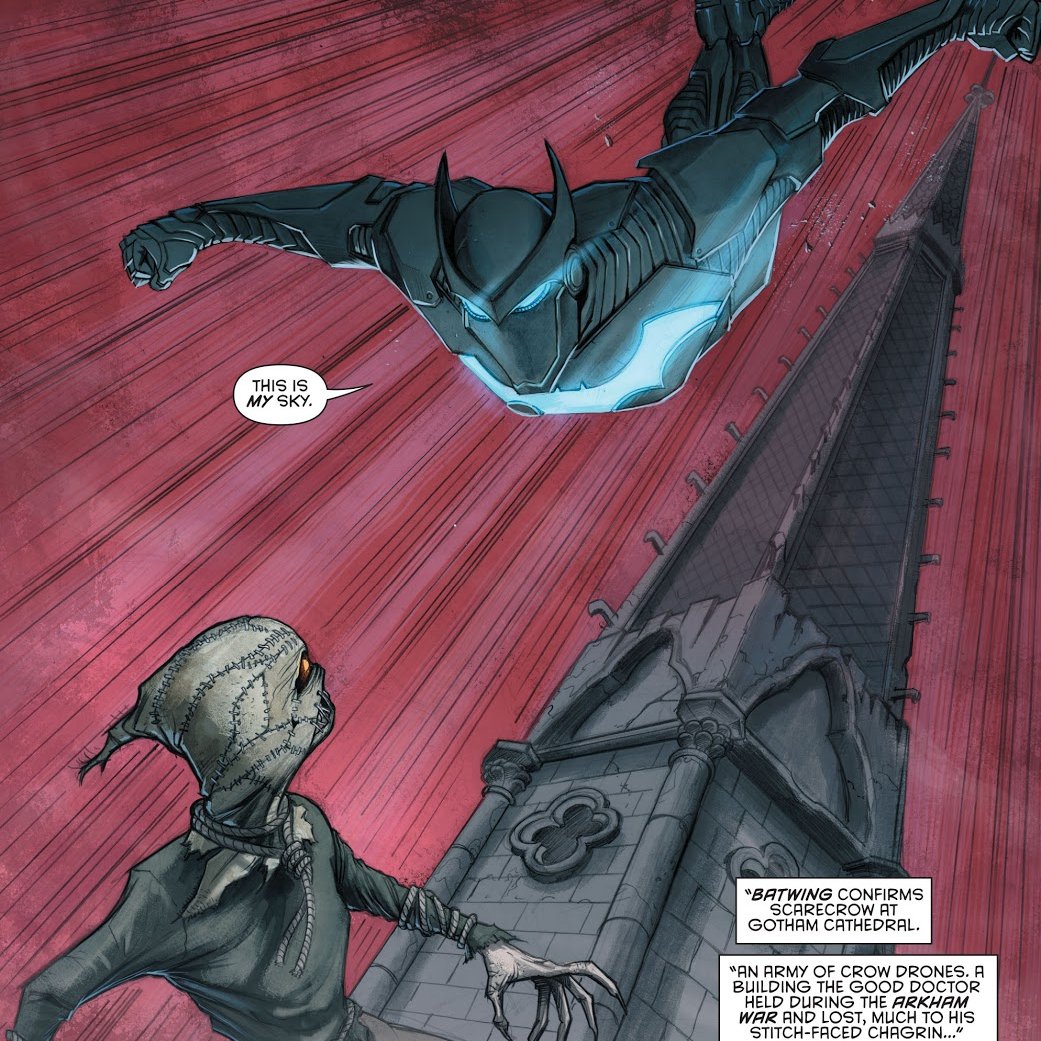 This same "Underling" handed him his own scarecrow mask last time they tussled. 

  If he wants round two he can keep playing, cause tonight the armored flying knight is out. And he's looking for a rogue to put in their place.

   He's on the prowl.
      #𝐁𝐀𝐓𝐎𝐁𝐄𝐑𝐅𝐄𝐒𝐓.