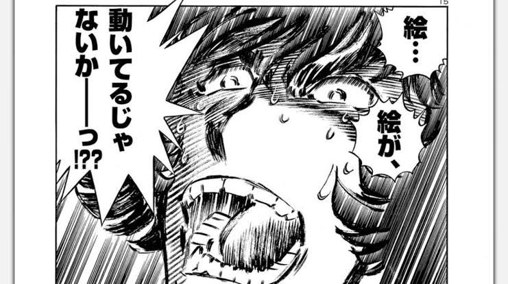 美術の時間に書いたネタ絵 ずつとイラスト描いてると元ネタのアニメ見た時に遥かに上手い絵が秒間