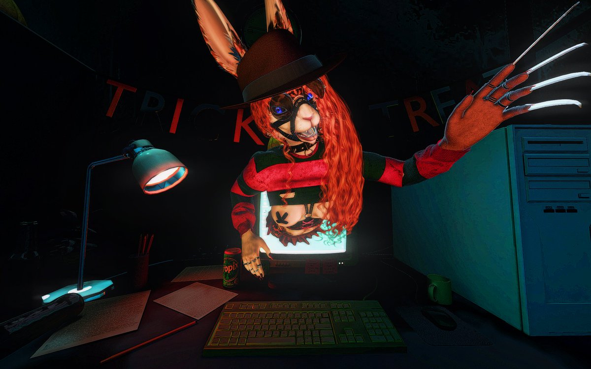 Sweet dreams tonight ;3. thank you again to the lovely <a href="/AquaBnuuy/">Aqua The Bnuuy</a> for letting me take this photo <3 

#Halloween📷 #furry #nsfw #SecondLive #spooky #lewd