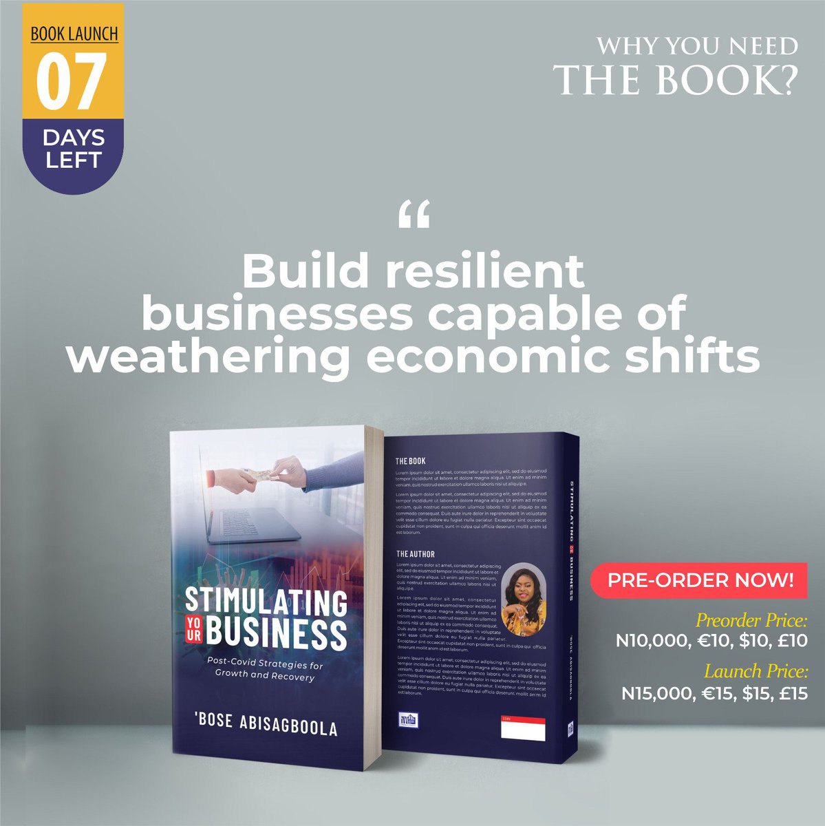 BoldBose's tweet photo. A must-read 📚 #StimulatingYourBusiness #booklaunch #authorvision highlights the importance of the book for entrepreneurs and CEOs. #take a look, listen, and get to pre-order now https://t.co/yc64DUkYQ2 https://t.co/VUcFrKIm7l