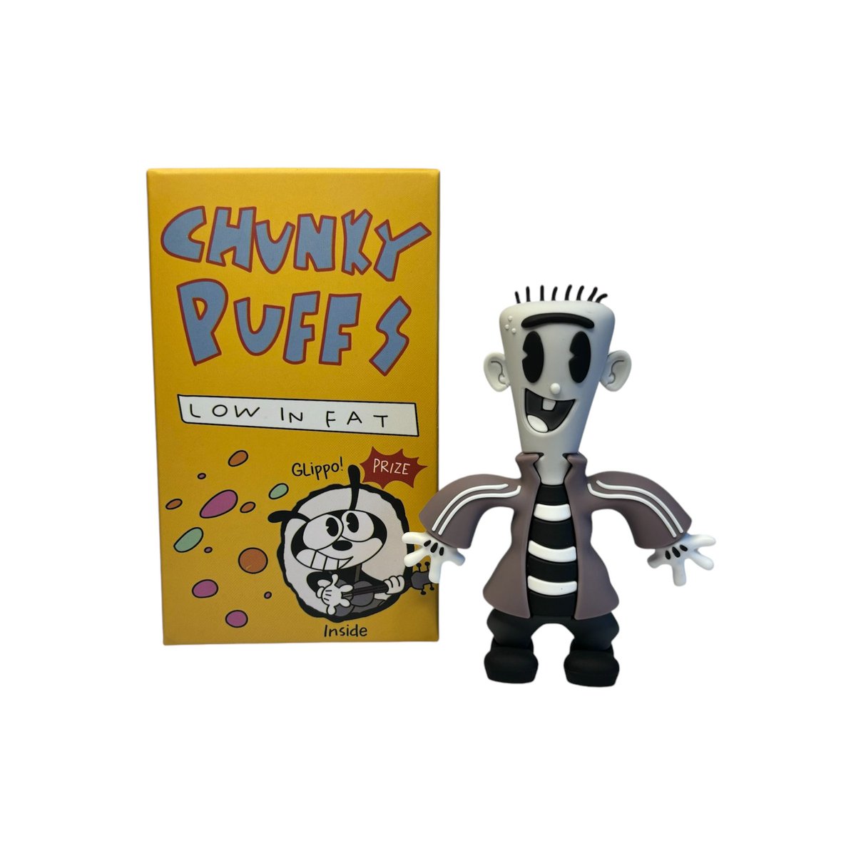 Thinkmcflyco's tweet photo. Tomorrow 11.1.24 dropping my first figure. Glippo Ed in a mini Chunky Puffs box. 
https://t.co/6GdRfvjfBO #ededdneddy #chunkypuffs #CartoonNetwork https://t.co/w4jFq9phQ7
