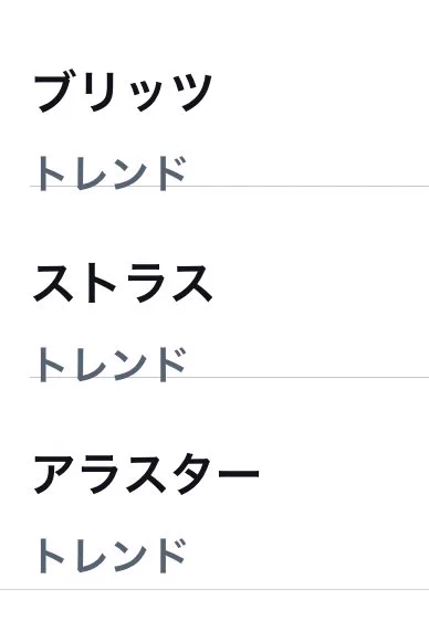 好きなキャラ3名トレンドに並んで熱い 